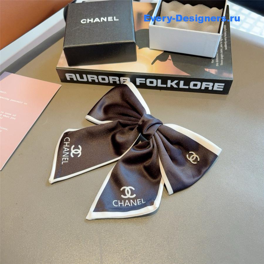 Ch**el logo bow hair tie