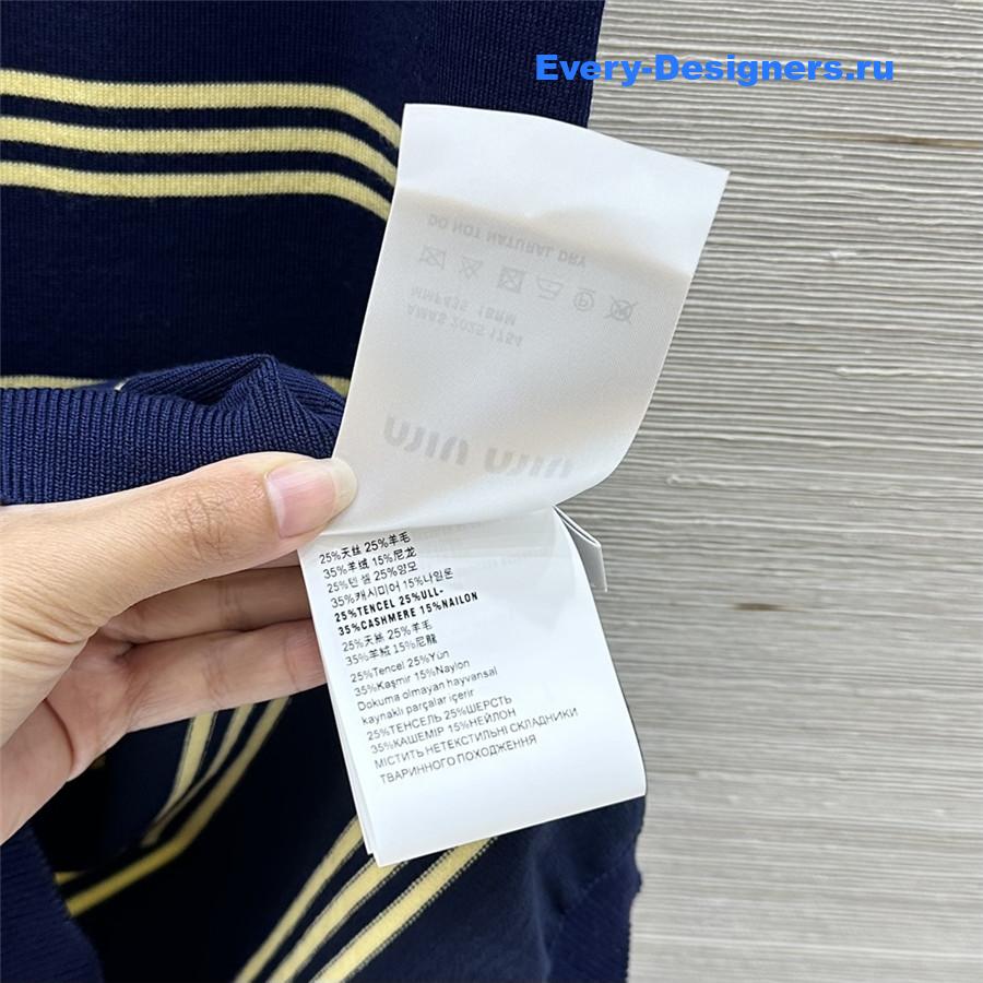 Miu Miu Striped Knit Sleeveless Dress