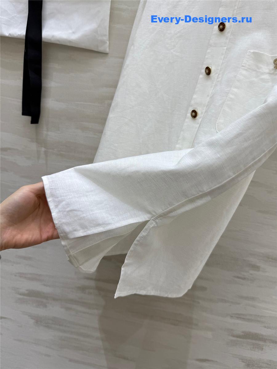 Ch**el white logo button-down shirt