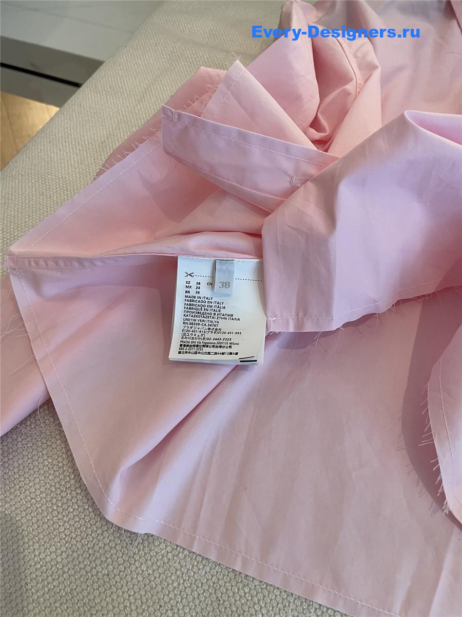 Miu Miu Alabaster Pink Poplin Blouson