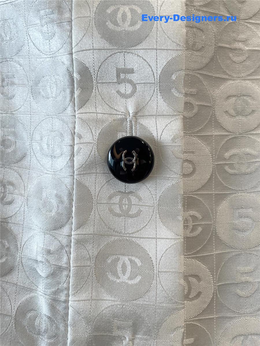 Ch**el logo jacquard lace shirt