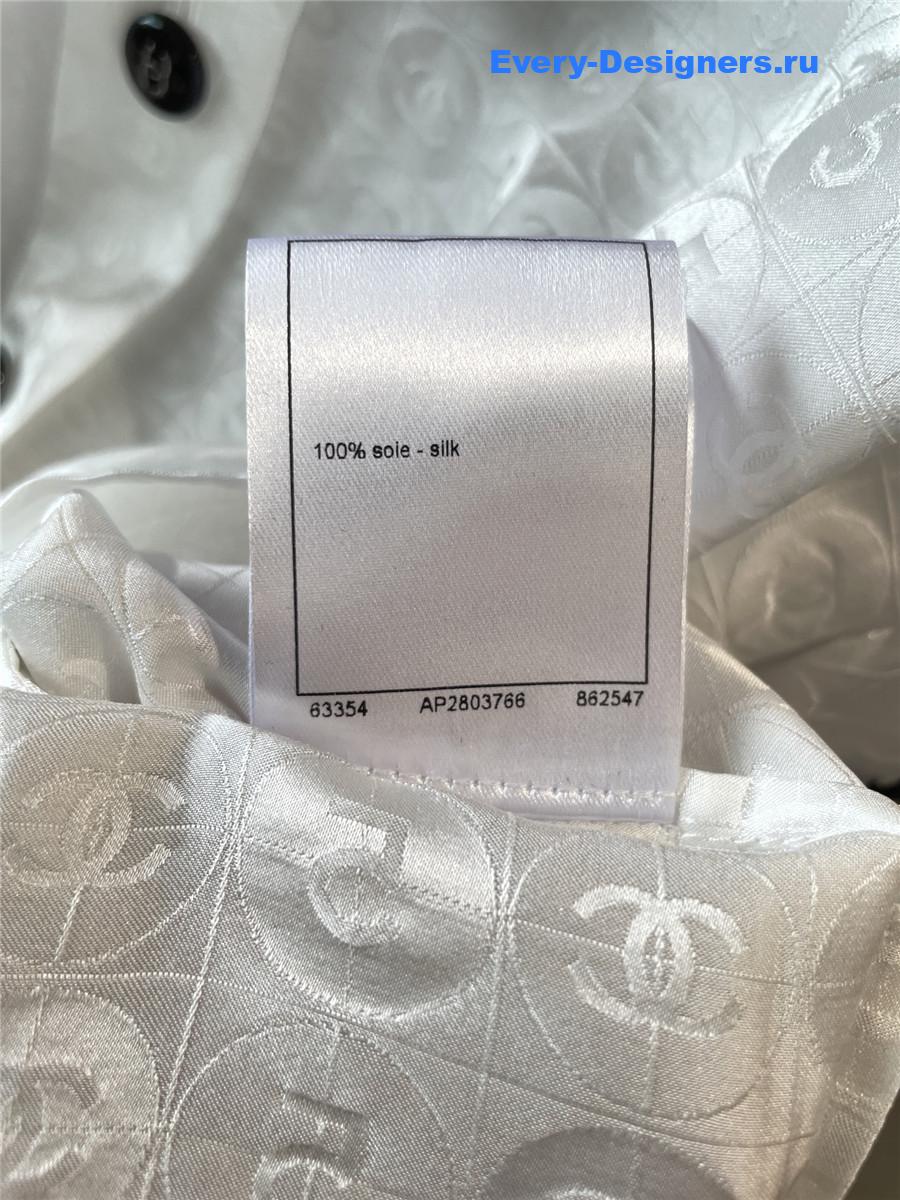 Ch**el logo jacquard lace shirt