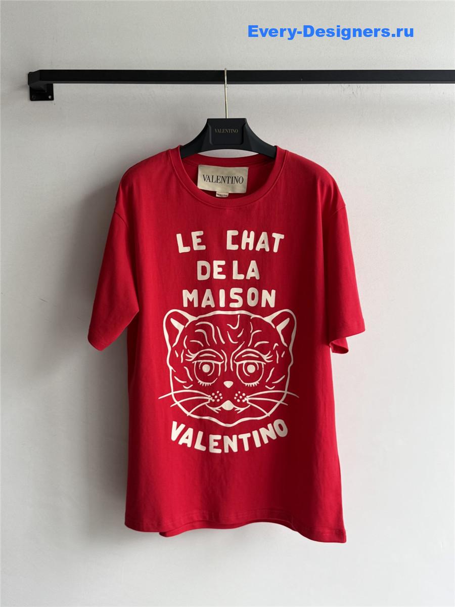 va1e*ntin0 red chat de la Ma1s0n cotton tee