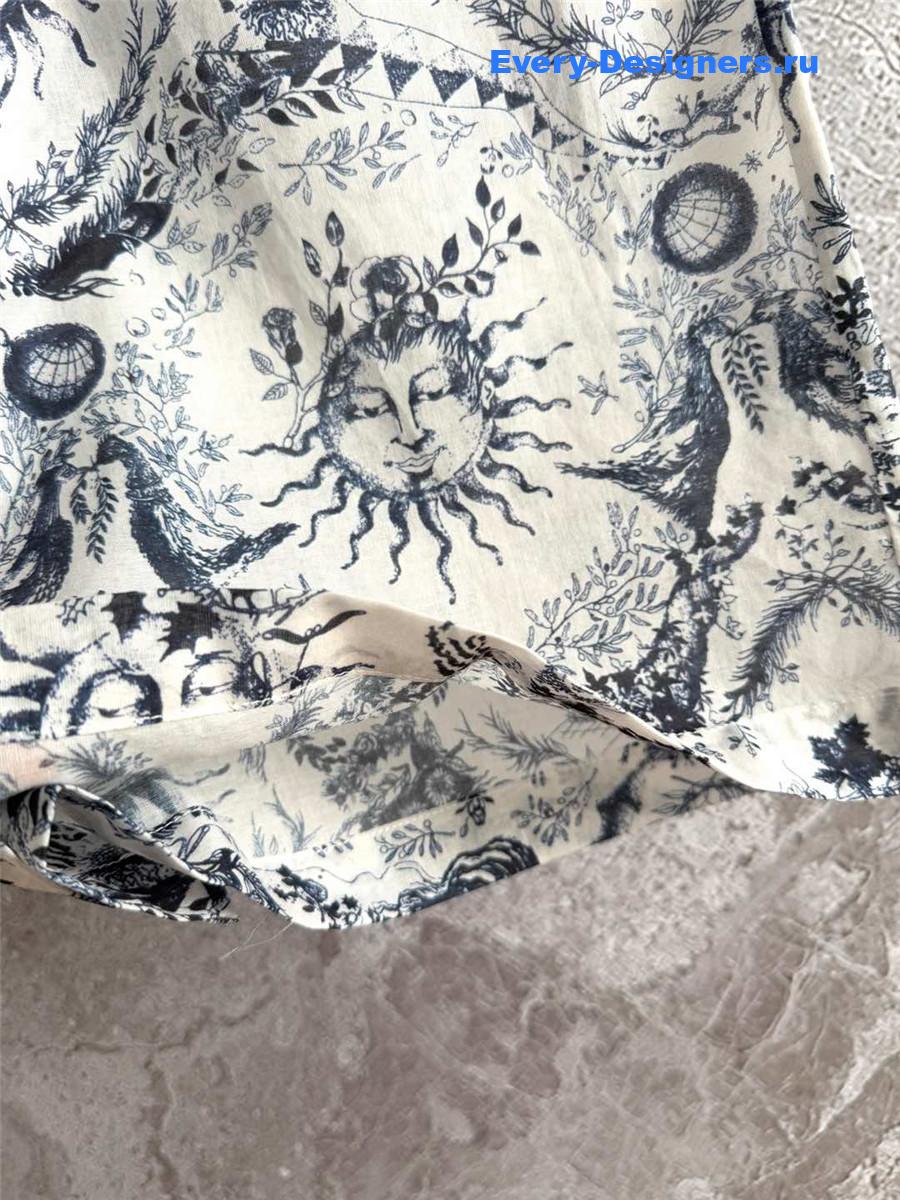 D10r sun god print wide leg pants