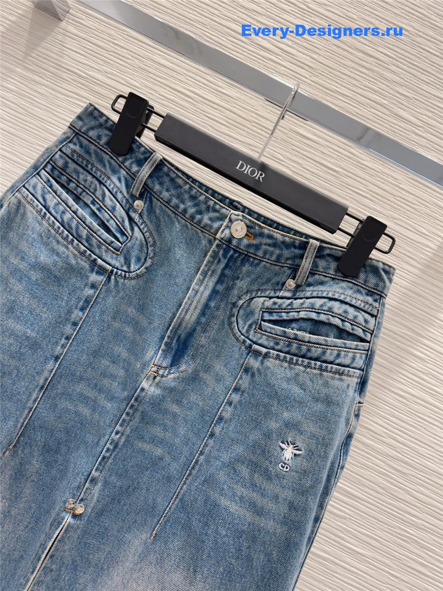 D10r cd blue denim skirt