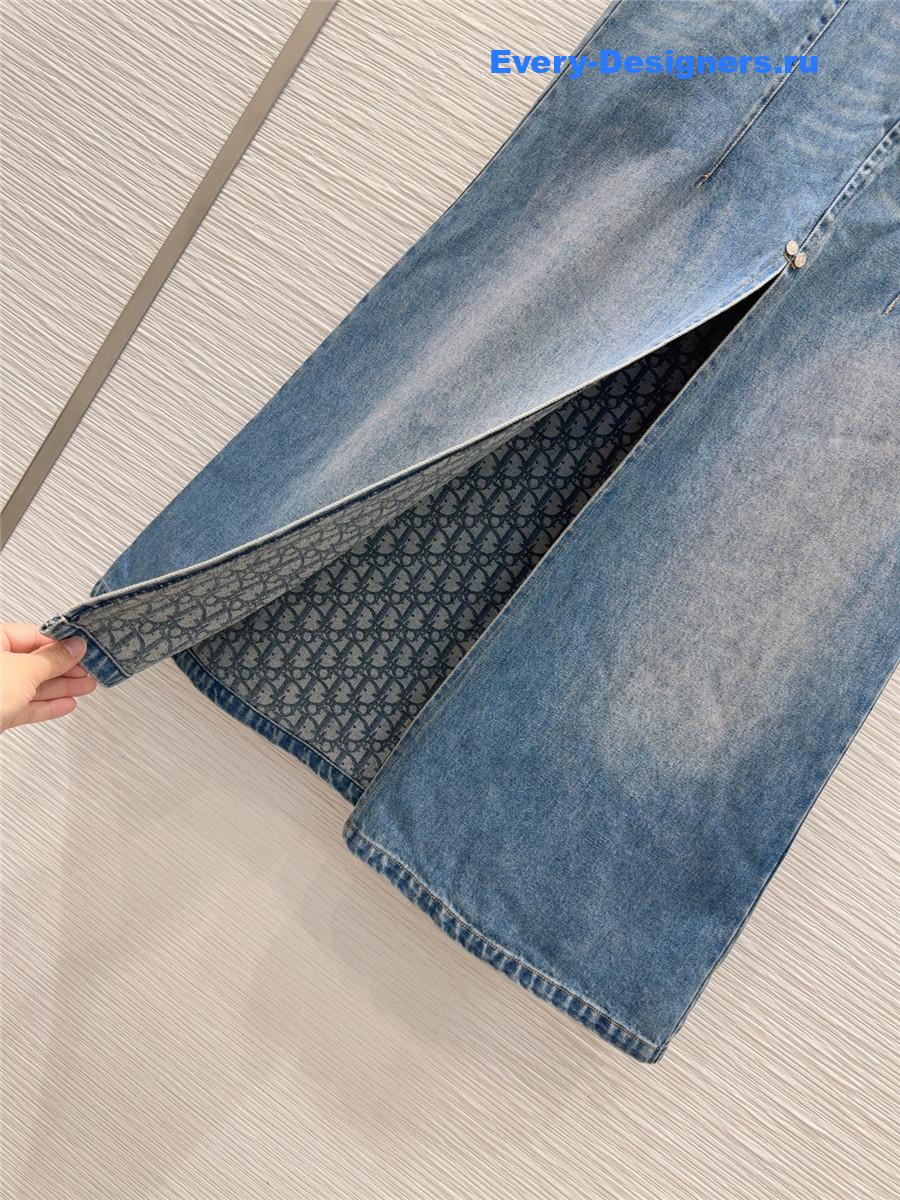 D10r cd blue denim skirt