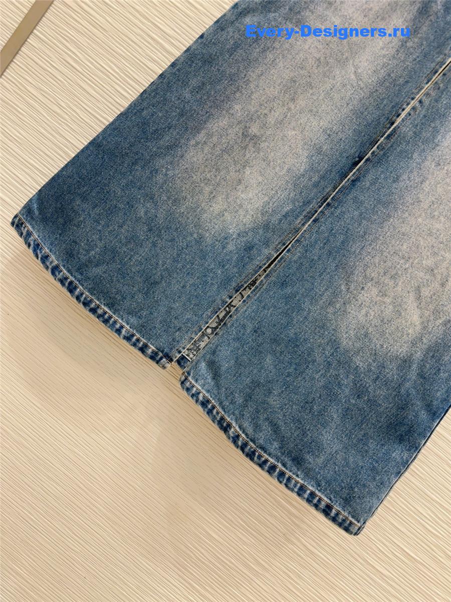 D10r cd blue denim skirt