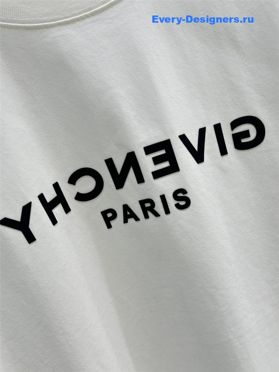 Givenchy Mint White Logo Tee