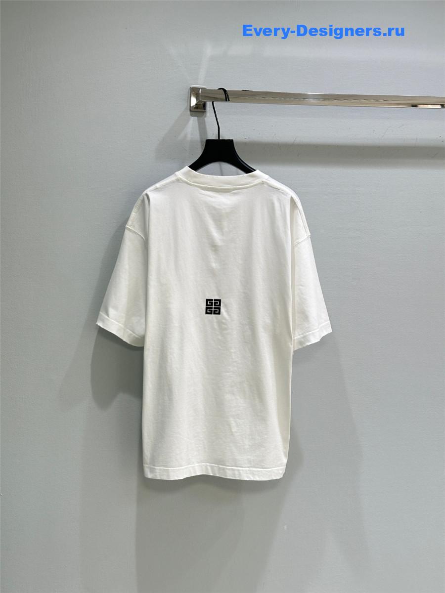 Givenchy Mint White Logo Tee