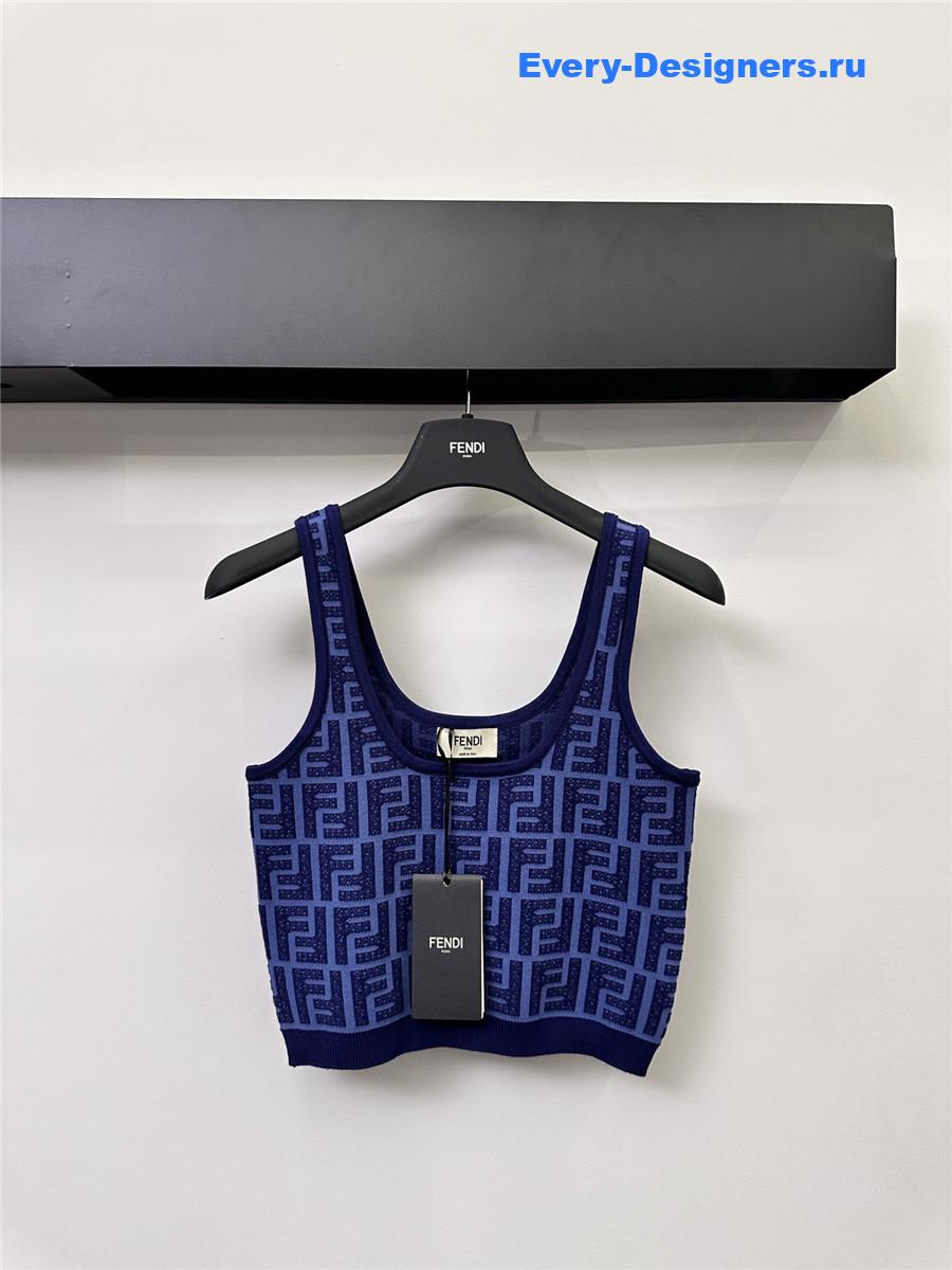 F**di ff blue knitted vest