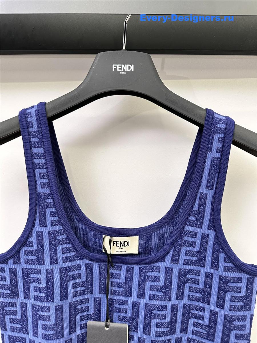 F**di ff blue knitted vest