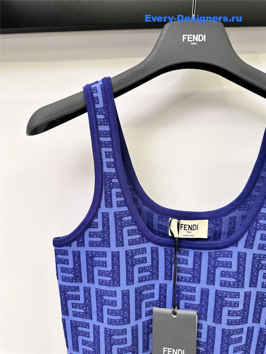 F**di ff blue knitted vest