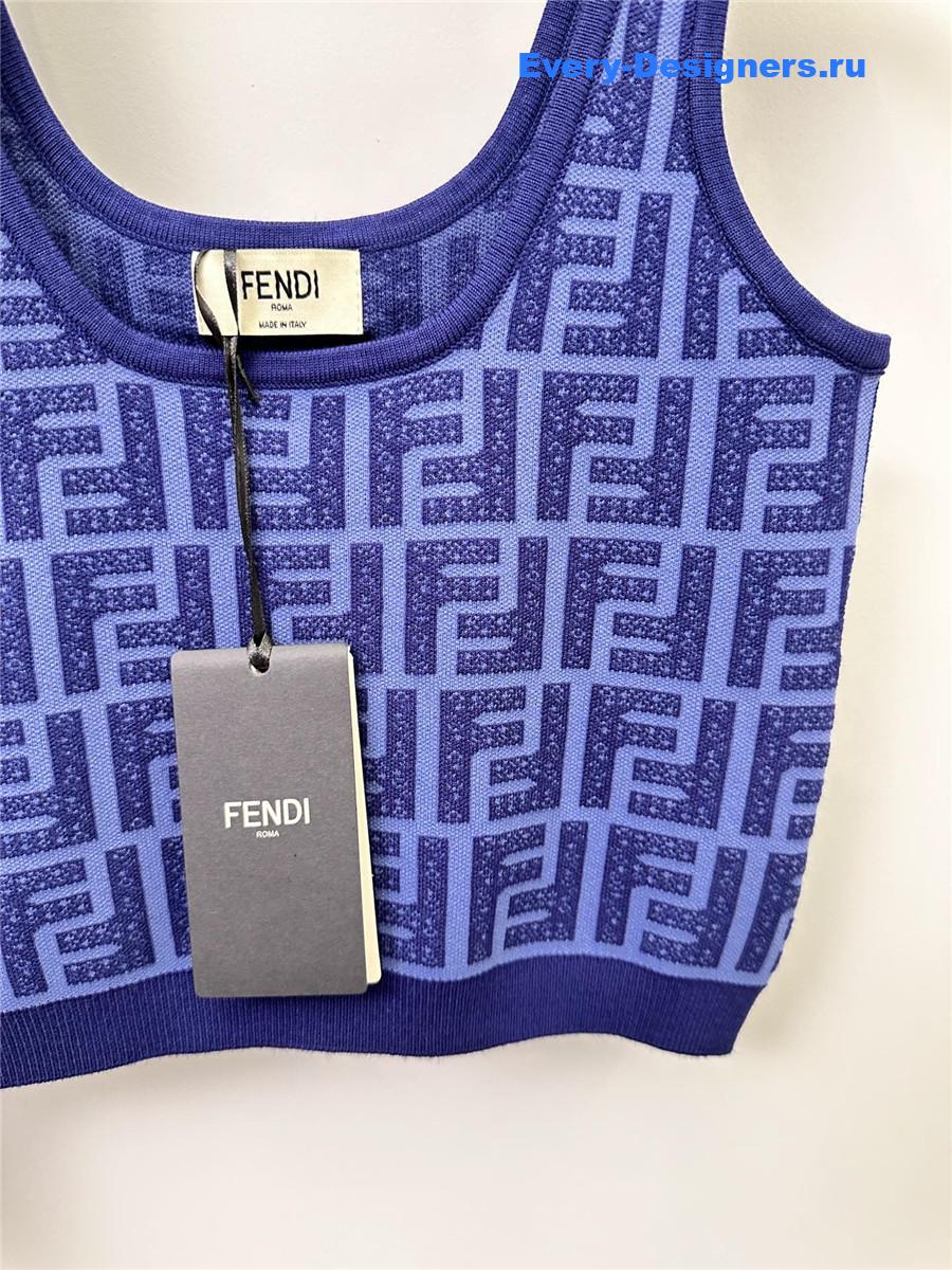 F**di ff blue knitted vest
