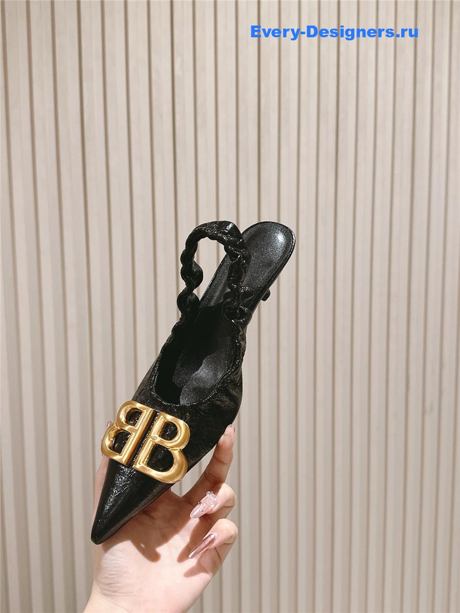 Ba1en*iaga monaco 50mm slingback in black