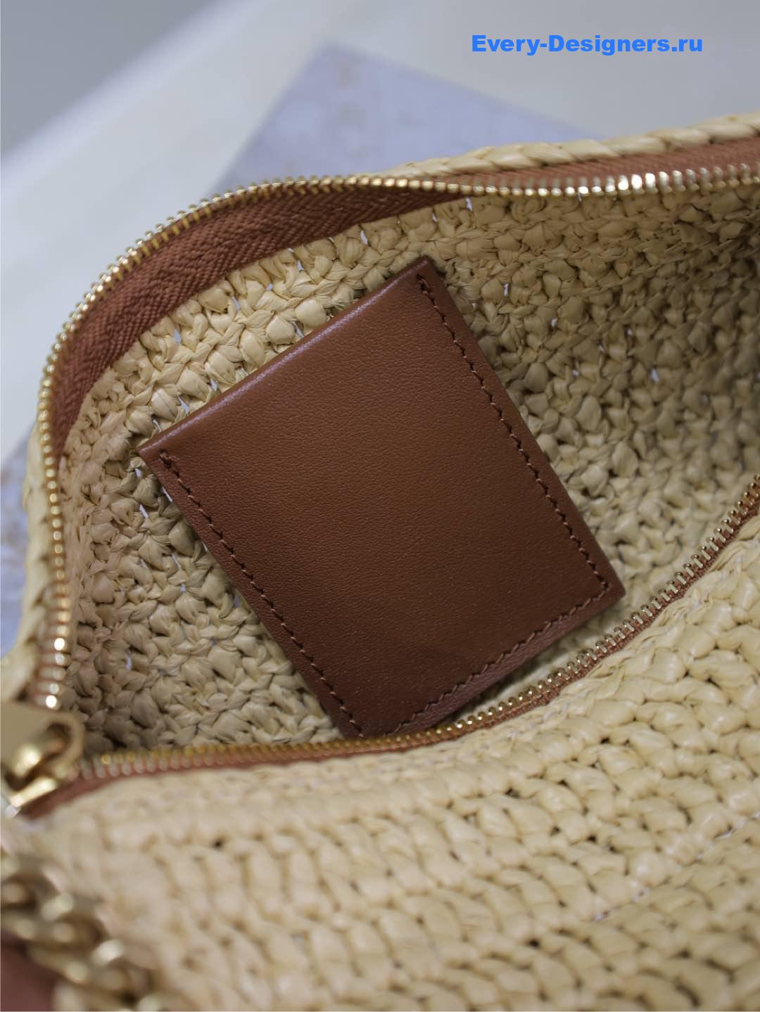 Sa1nt Lau*nt sade raffia shoulder bag