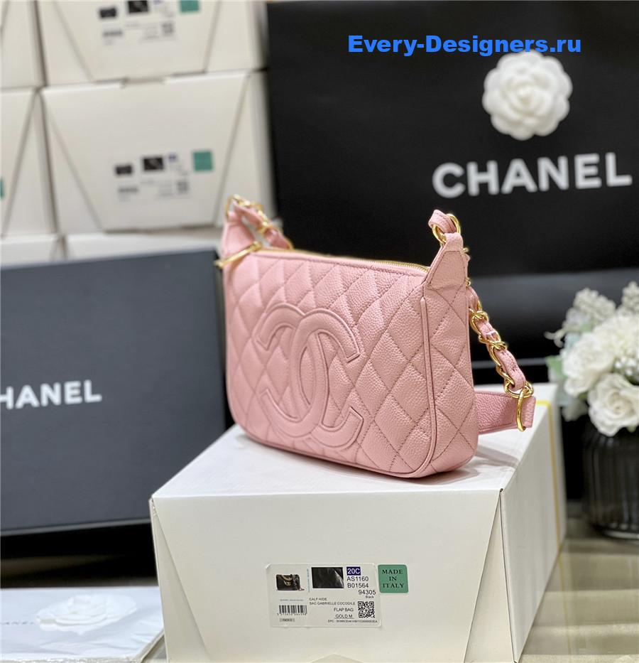 Ch**el timeless pink caviar pochette