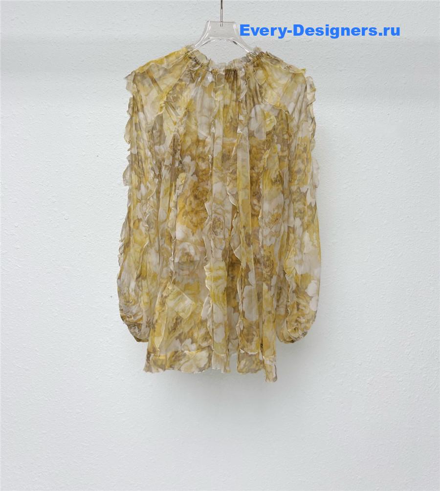 Zimm Butterfly Appliqué Blouse