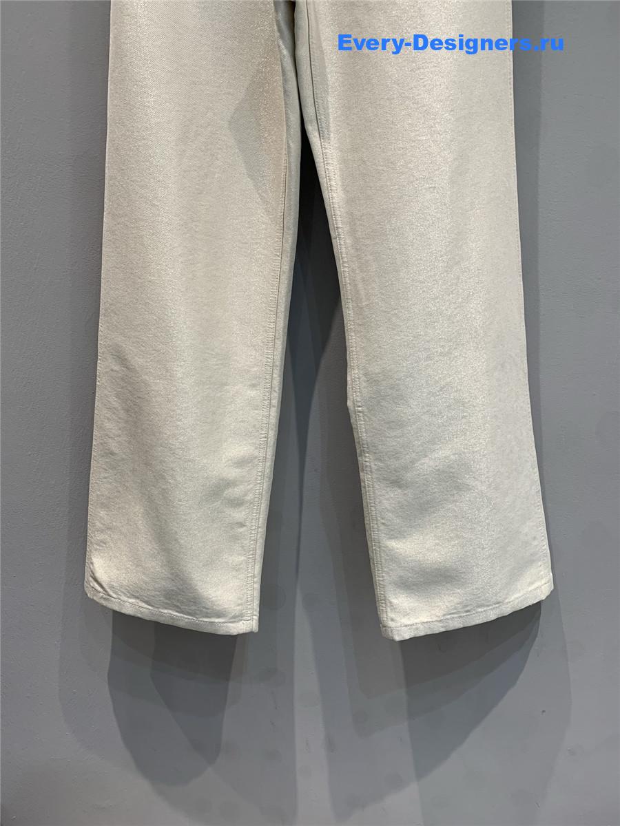 D10r bee embroidered high-waist jeans