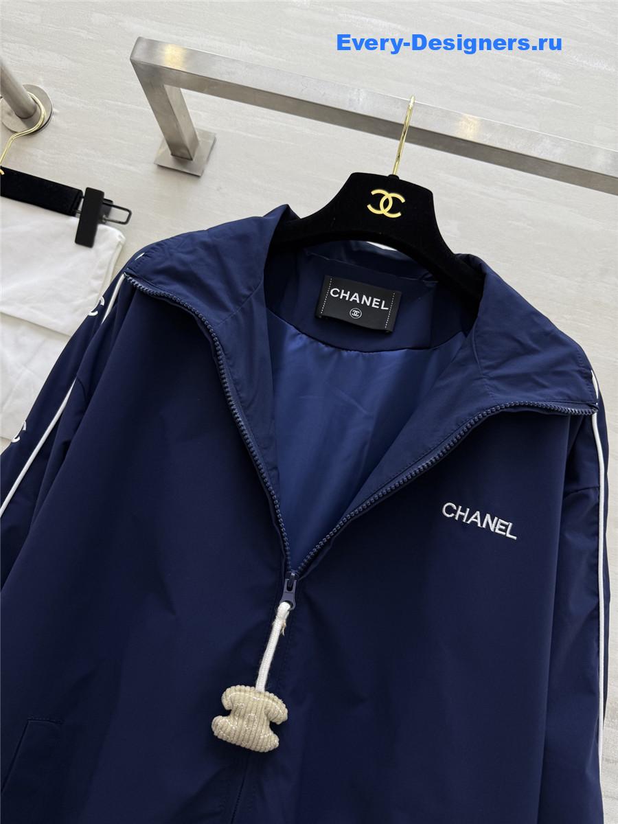 Ch**el vintage blue zipper jacket