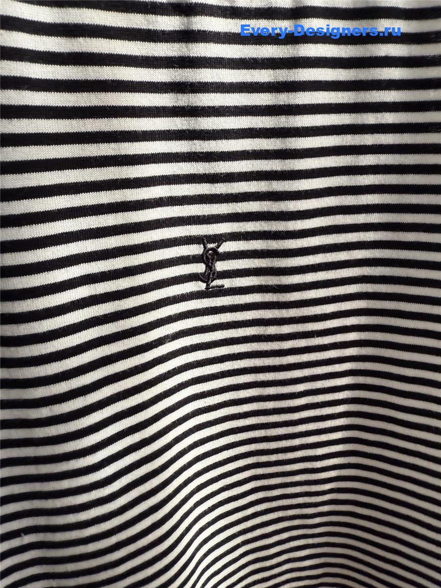 Sa1nt Lau*nt striped cassandre tank