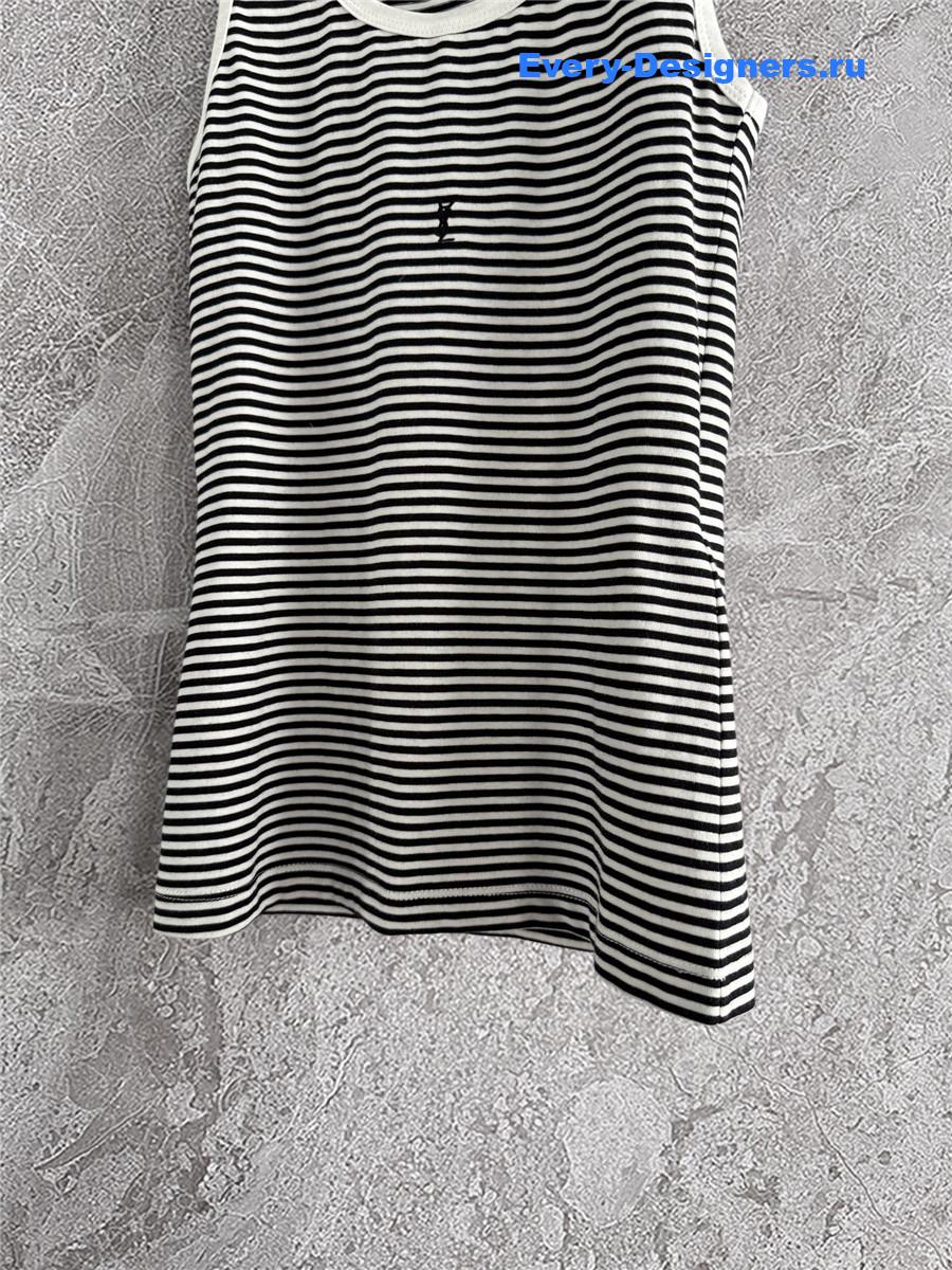 Sa1nt Lau*nt striped cassandre tank
