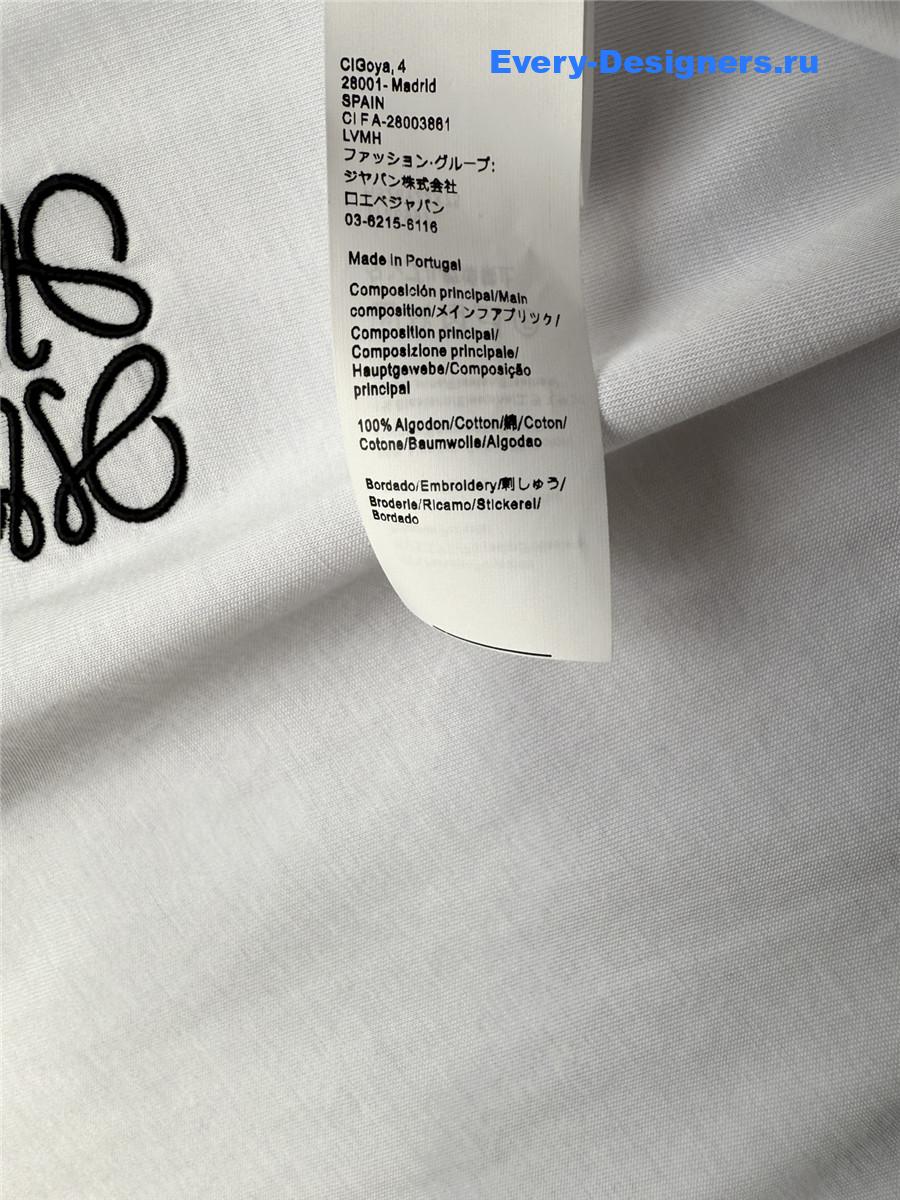 L0ew* white embroidered anagram t-shirt