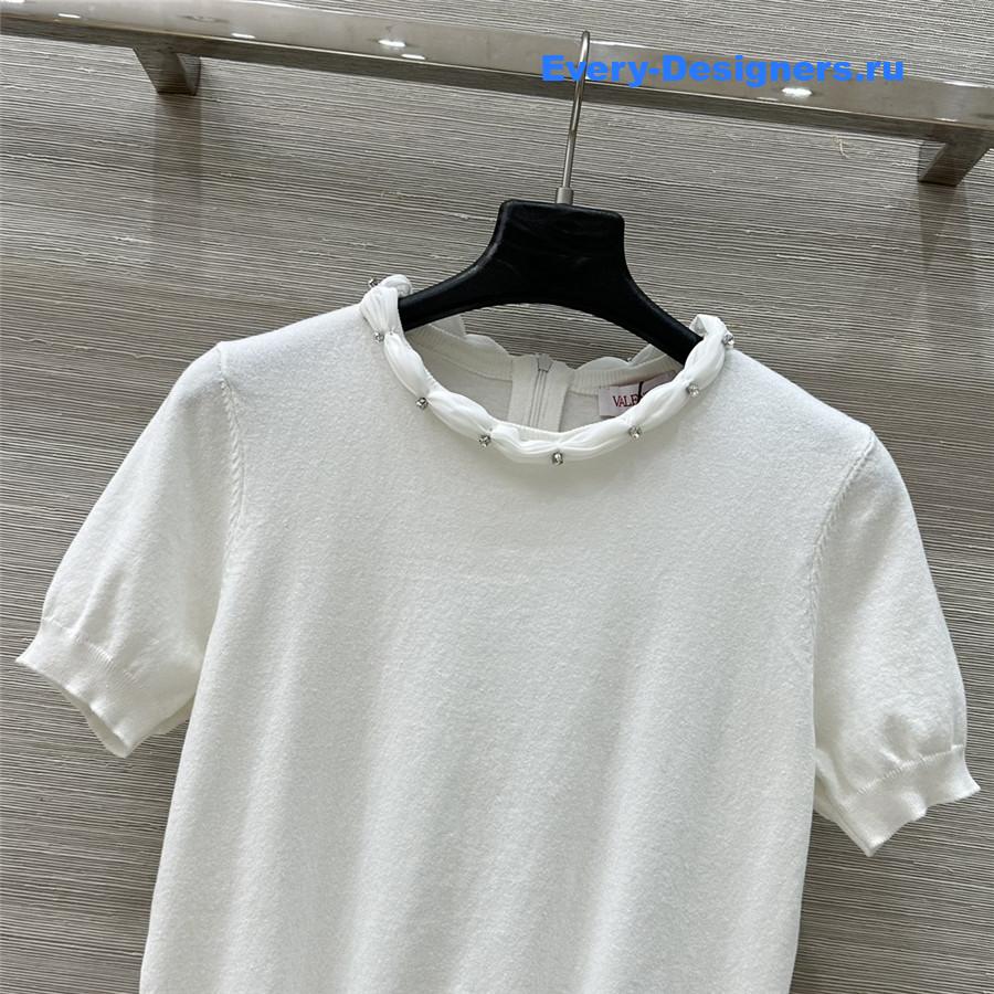 Va1e*ntin0 white cotton wool top