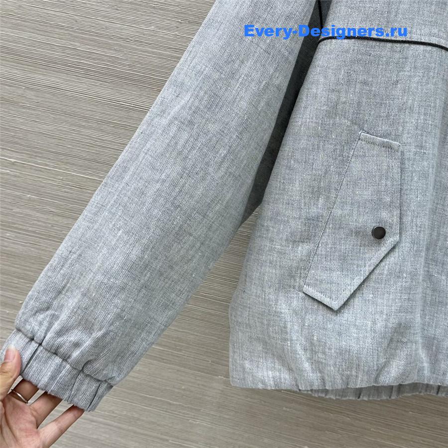 BC Grey Gold Linen Hooded Jacket