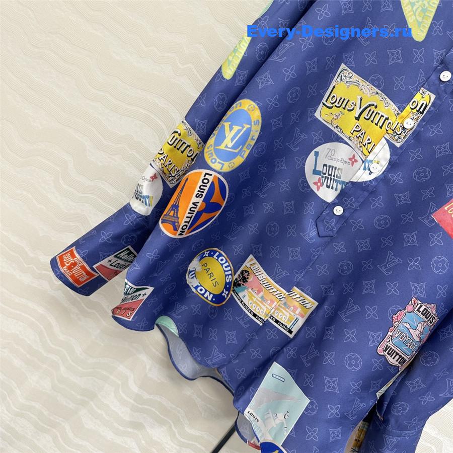 l0vis Vvtt0n mahina silk shirt blue