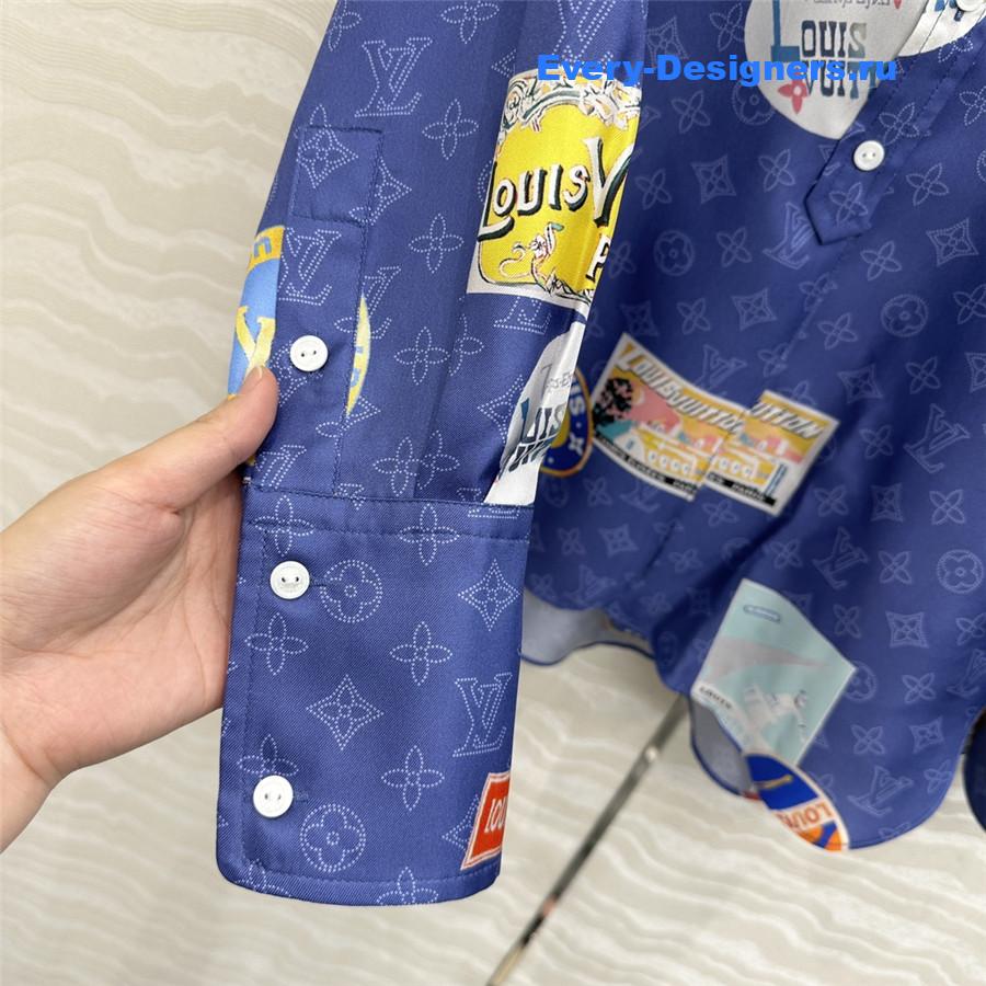 l0vis Vvtt0n mahina silk shirt blue