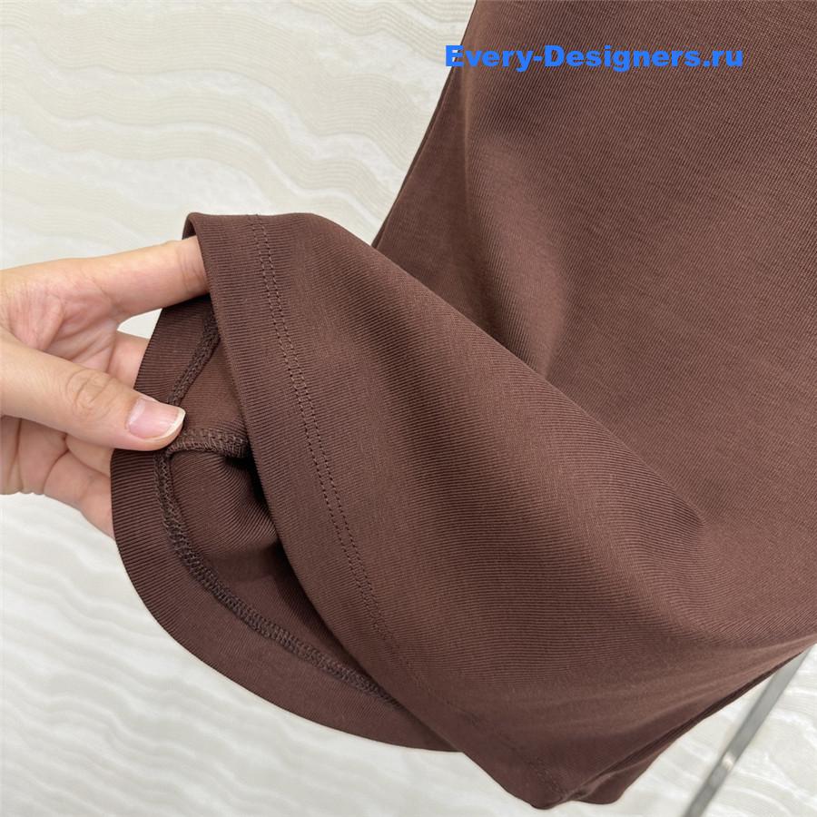 Pra*a ribbed-knit tank top brown