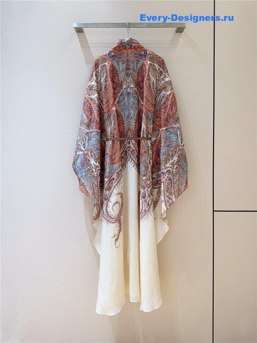 Zimm Cream Paisley Midi Dress