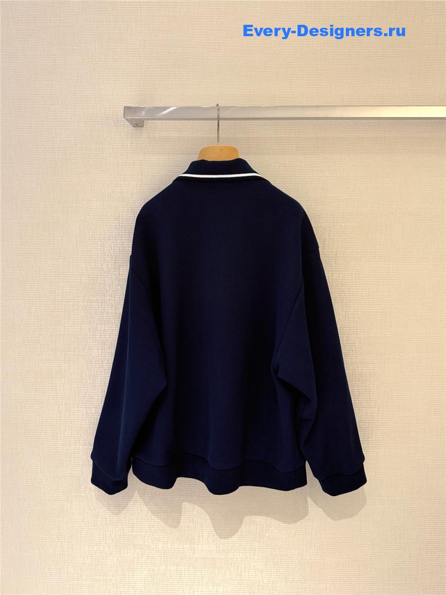 Miu Miu Navy Technical Blouson Jacket
