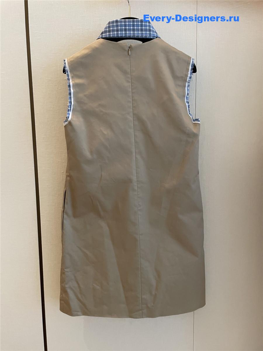 Miu Miu Khaki Sleeveless Dress