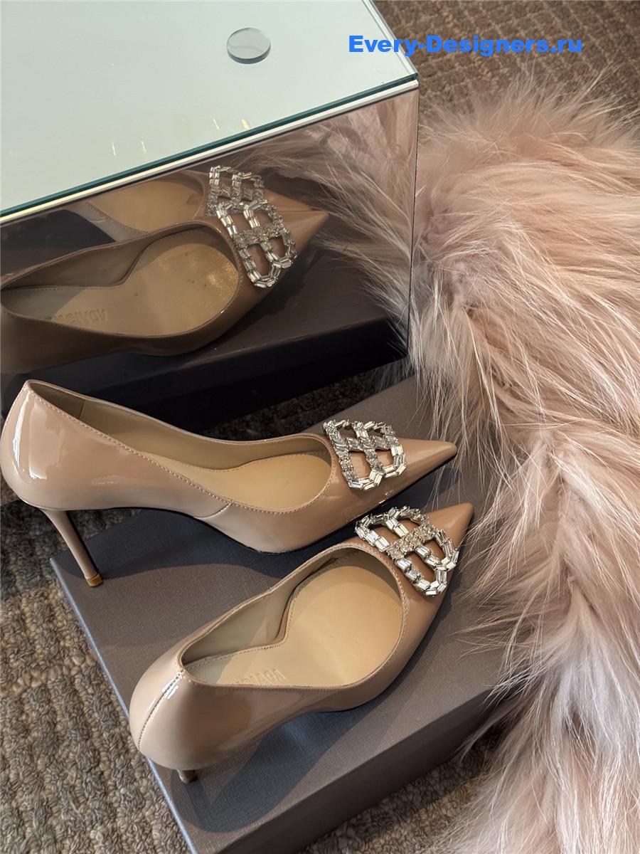 Ba1en*iaga beige bb knife pumps