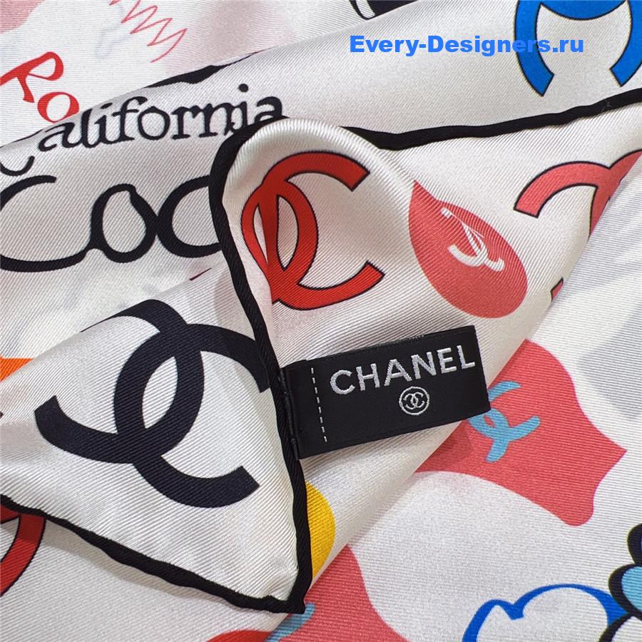 Ch**el colorful cc silk scarf