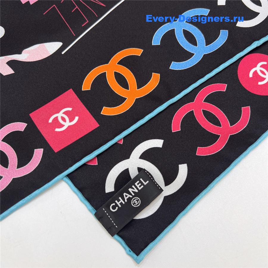 Ch**el cc print silk scarf