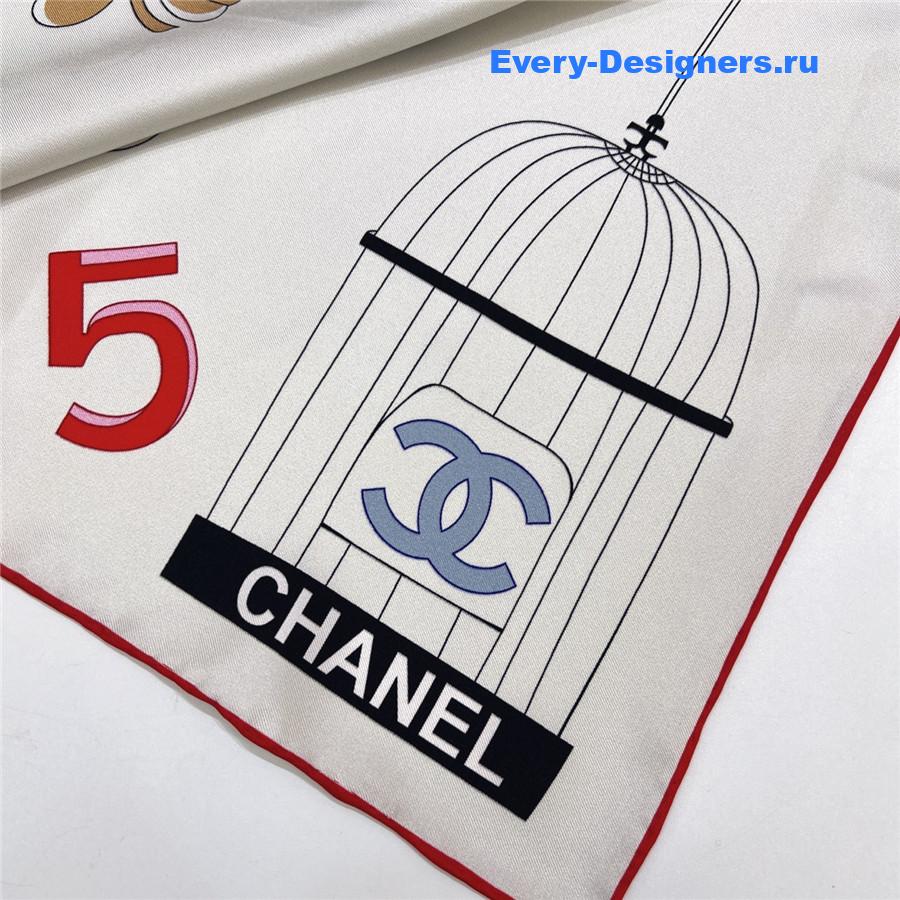 Ch**el birdcage print silk scarf