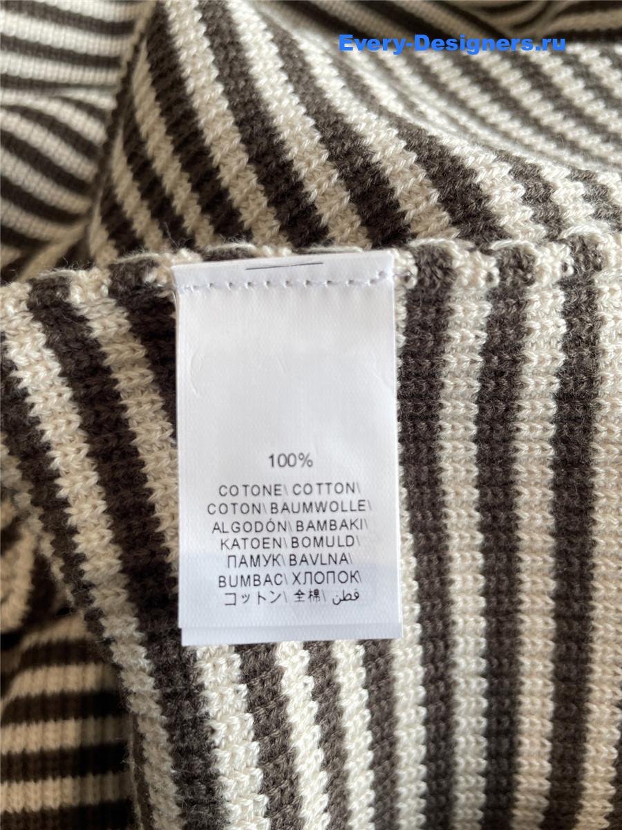 BC Dazzling Collar Striped Top