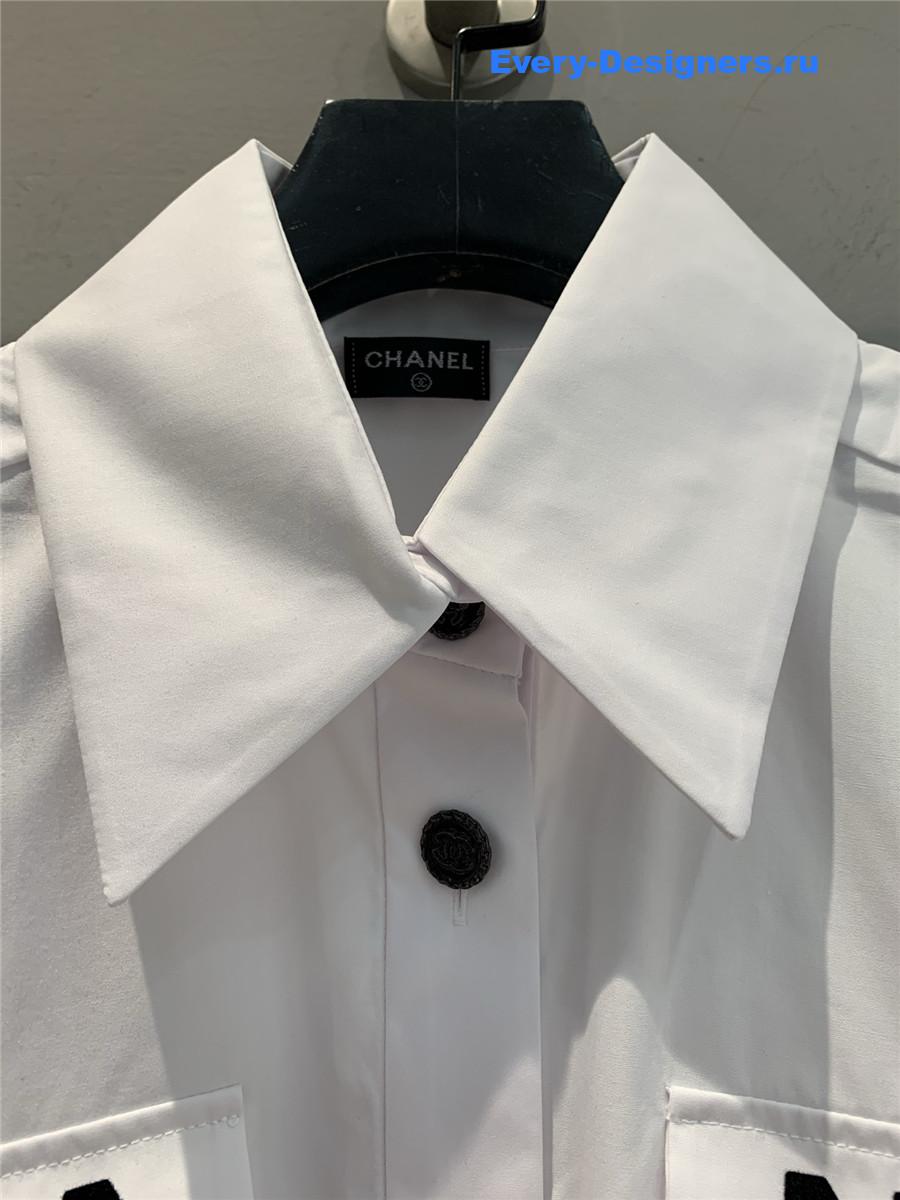 Ch**el white classic logo shirt
