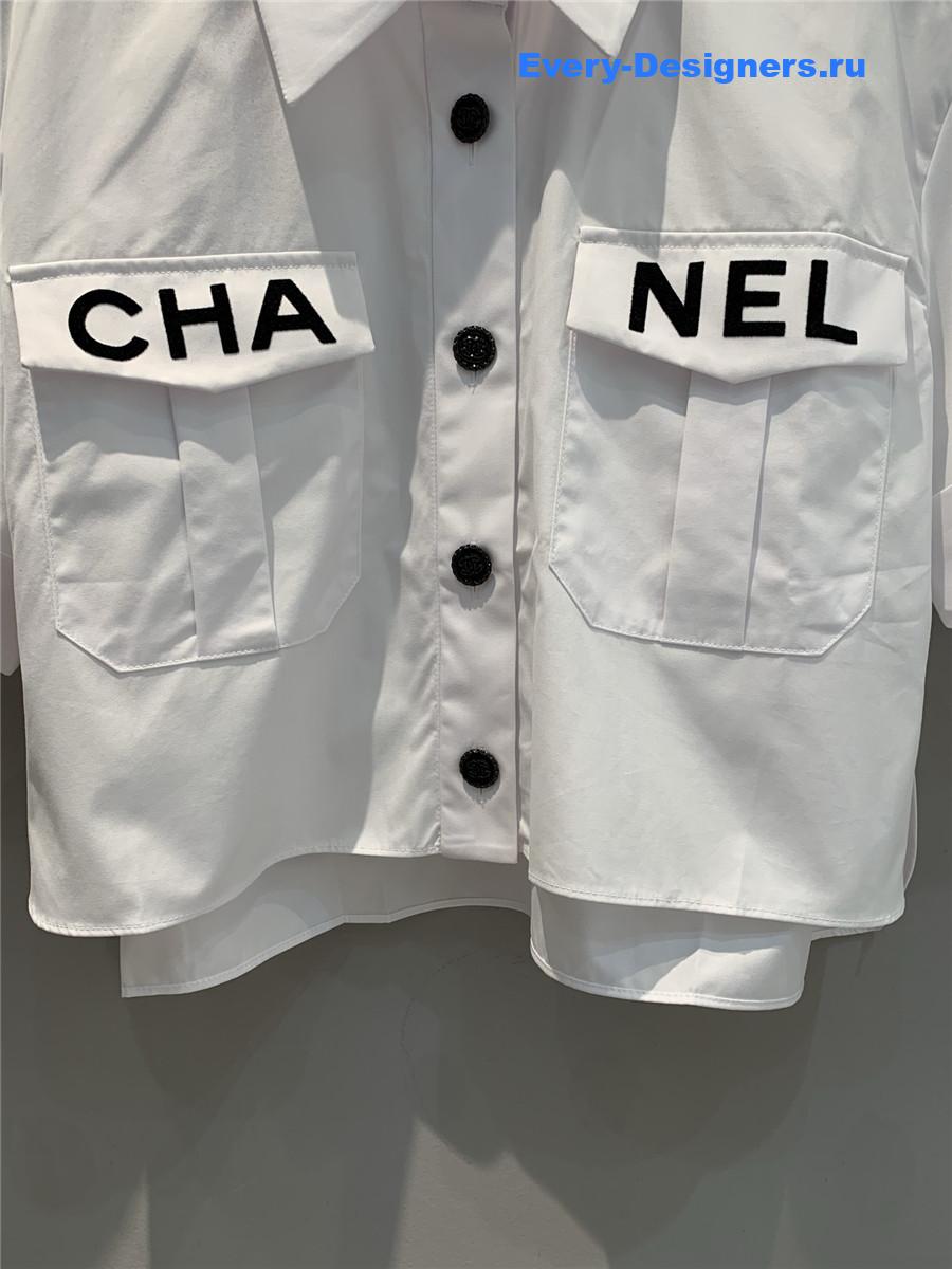 Ch**el white classic logo shirt