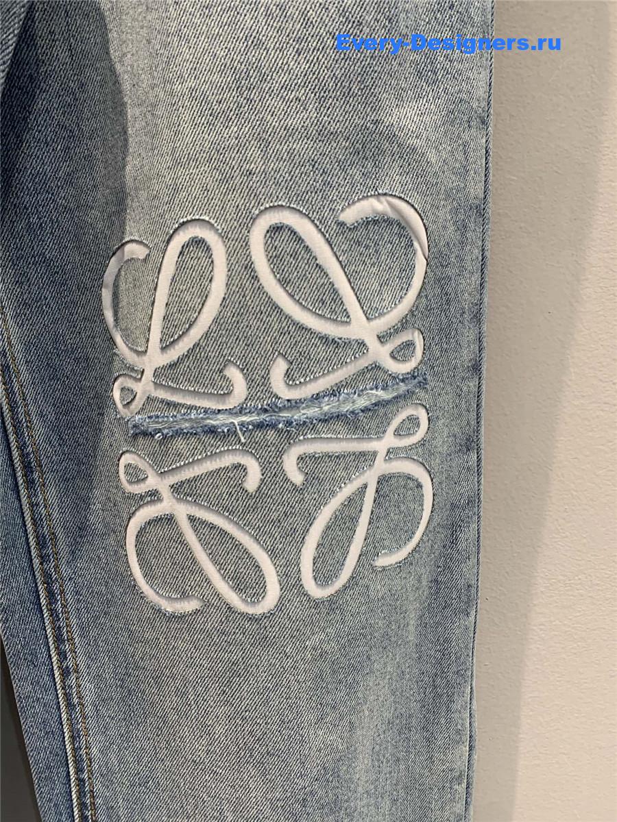 L0ew* light blue anagram jeans