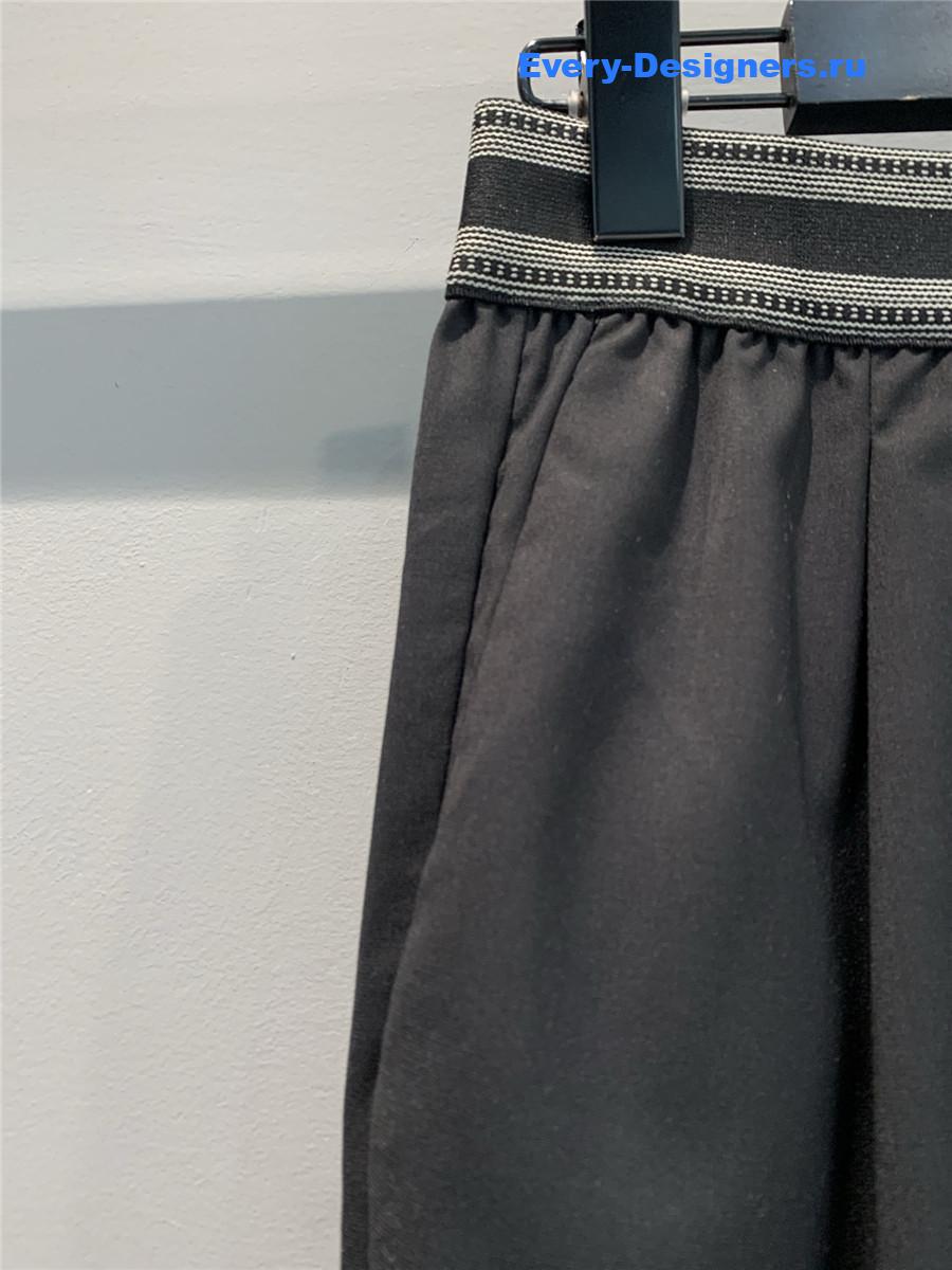 L0ew* black webbing wool trousers