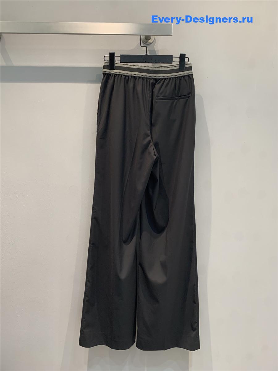 L0ew* black webbing wool trousers