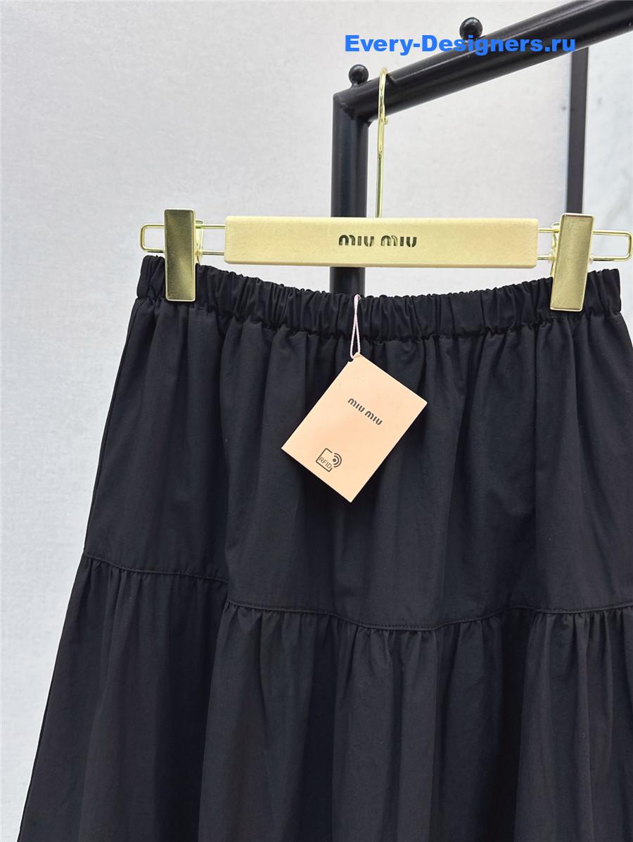 Miu Miu Black Lace Patchwork Skirt