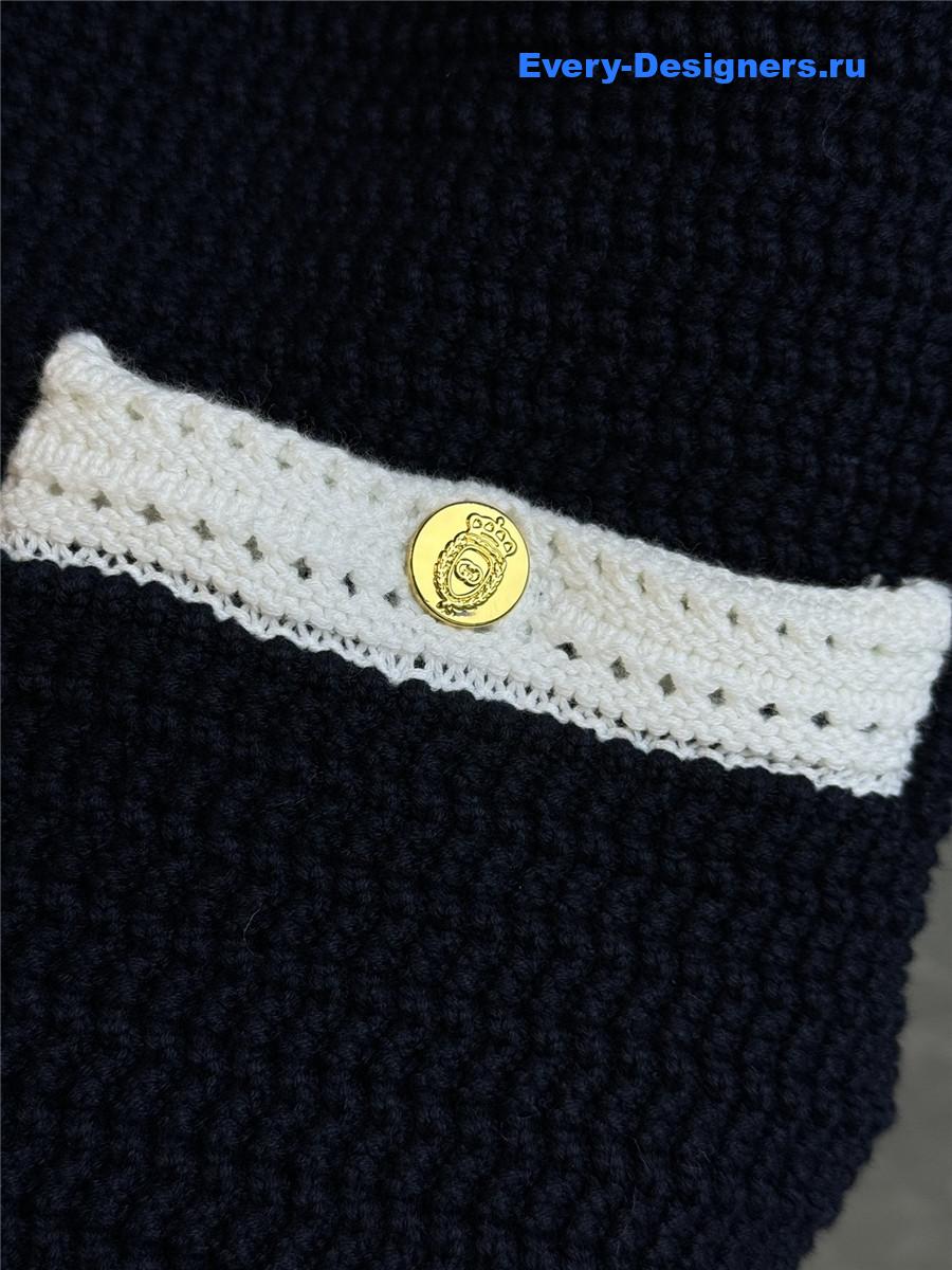 Gvc*1 navy crochet mini dress