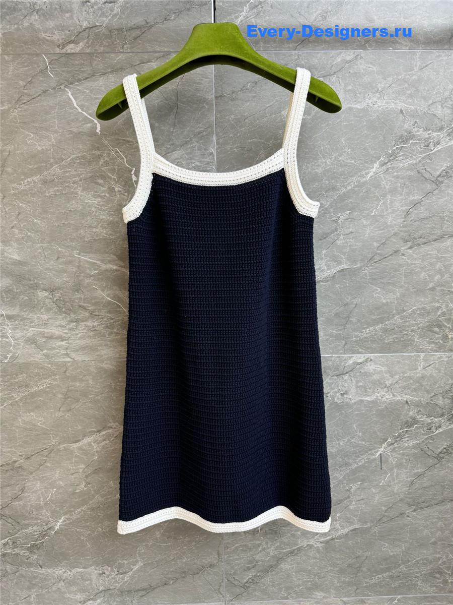 Gvc*1 navy crochet mini dress