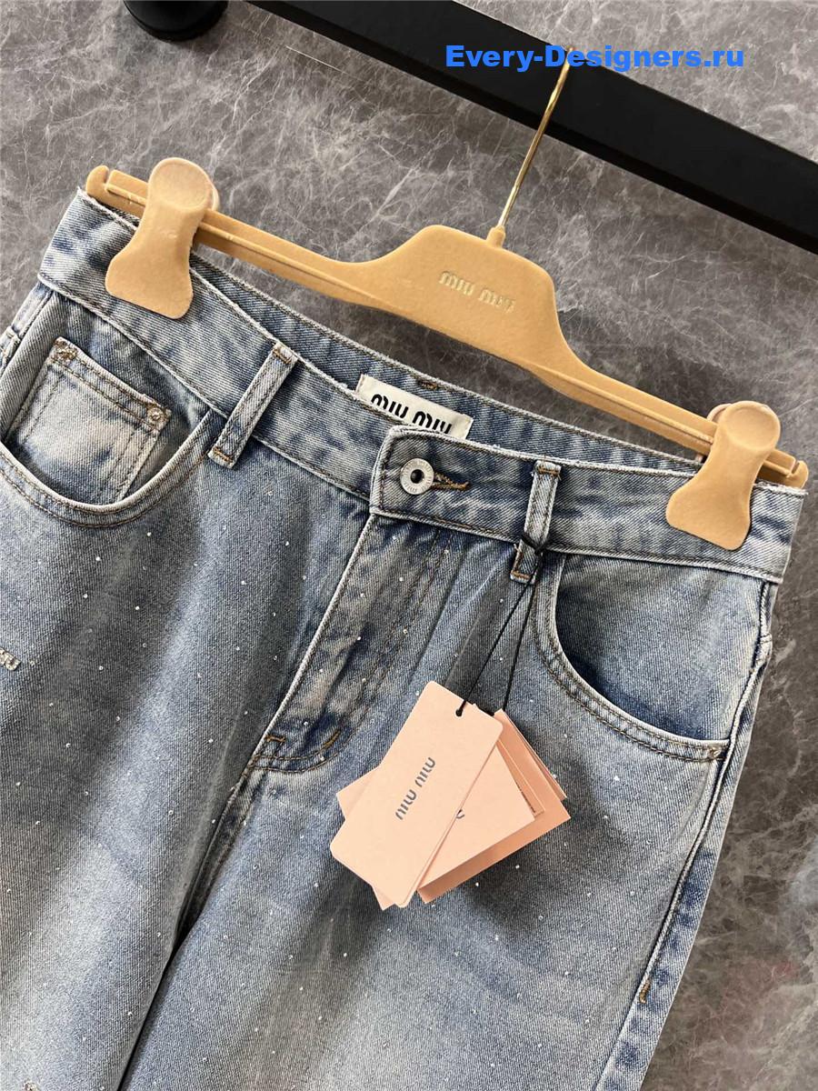 Miu Miu Rhinestone Jeans