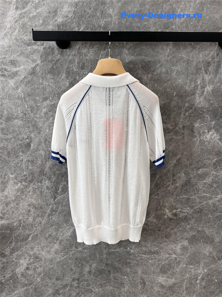 Miu Miu Hollow Lapel Polo Top