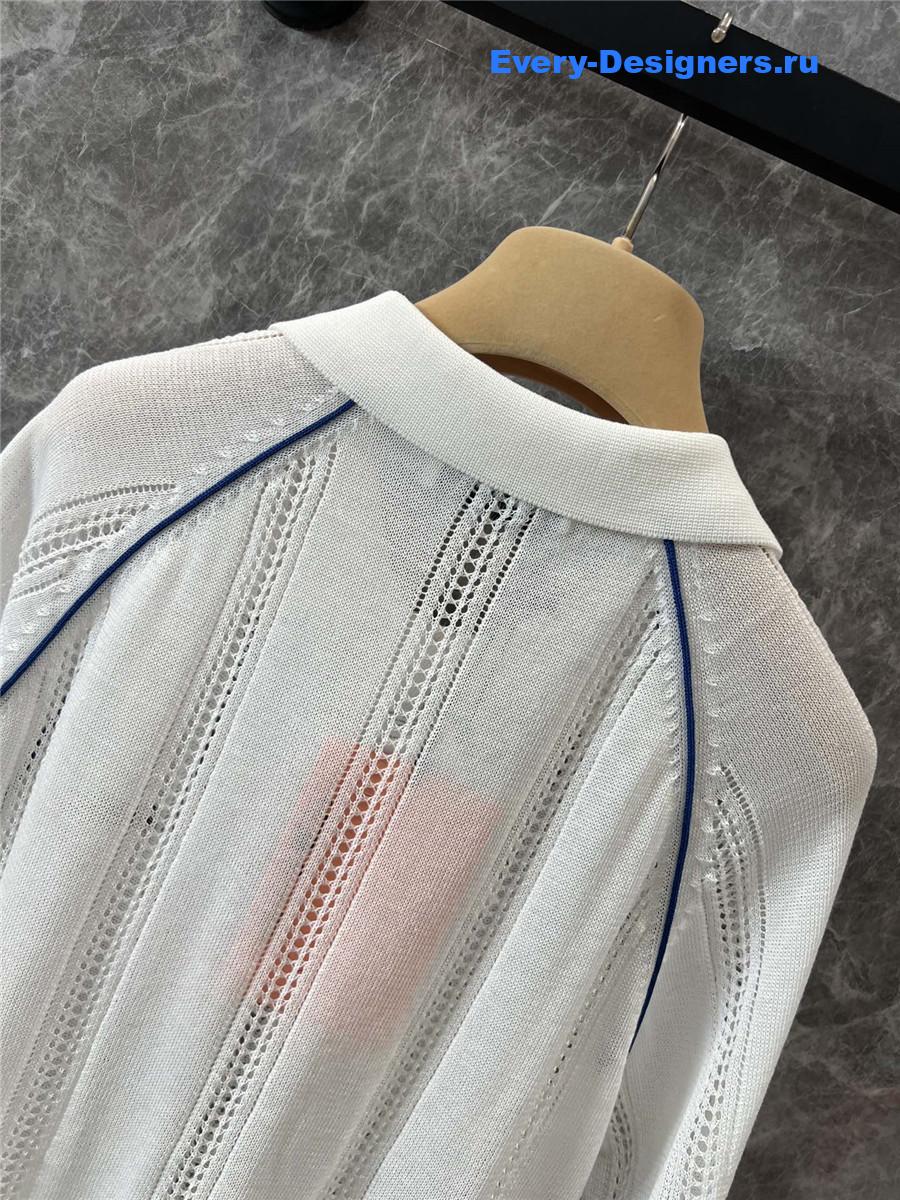 Miu Miu Hollow Lapel Polo Top